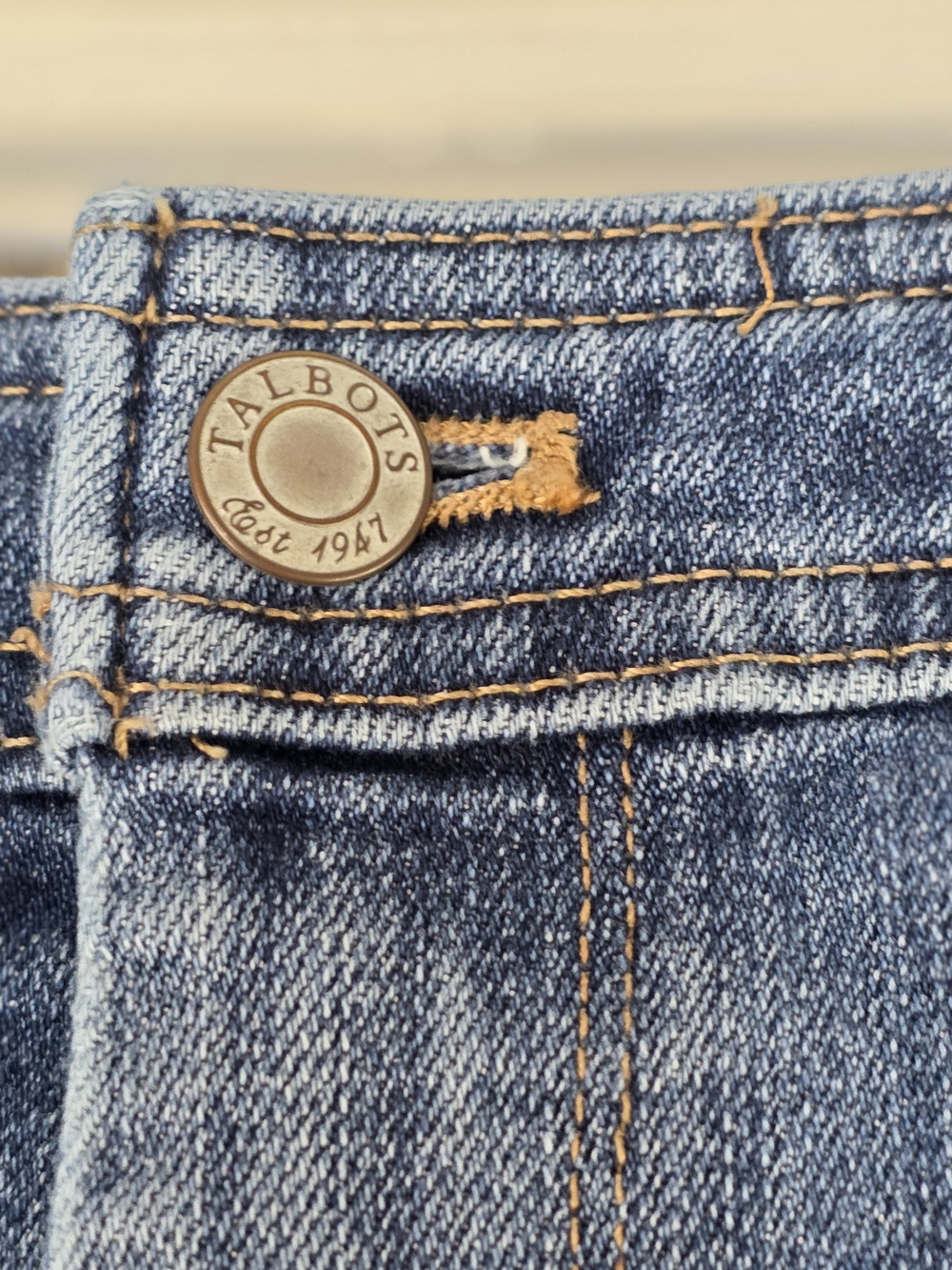 Talbots Wide Leg Crop Blue Medium Wash Jeans Size 18WP - Picture 5 of 11